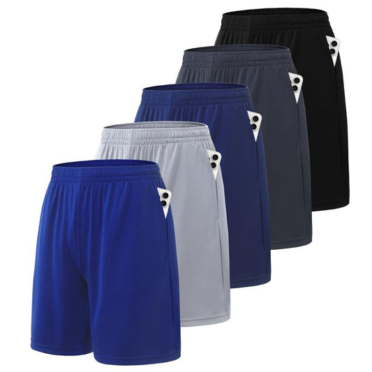5 Pack Athletic Gym Shorts for Men - Quick Dry Men's Basketball Shorts with Pockets and Elastic Waistband, Running Workout Activewear