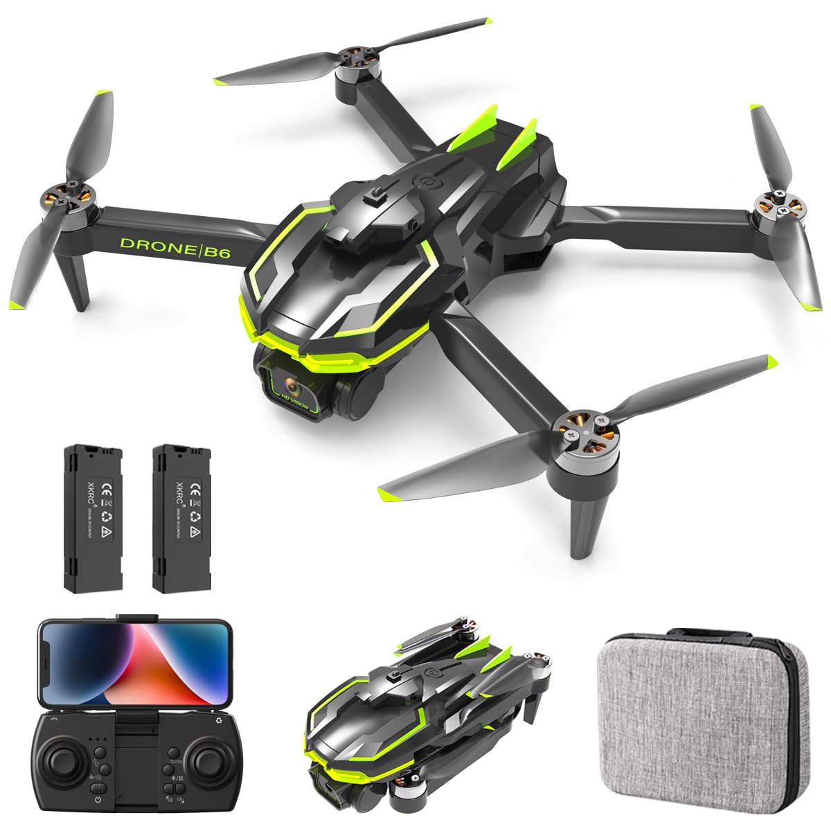 Drone with Camera 1080P for Kids and Adults, Brushless Motor Foldable Drone for Beginner, 36 Mins Flight Time/One Key Start/Gesture Photography, Toys for Boys and Girls 8-12 Birthday Gifts