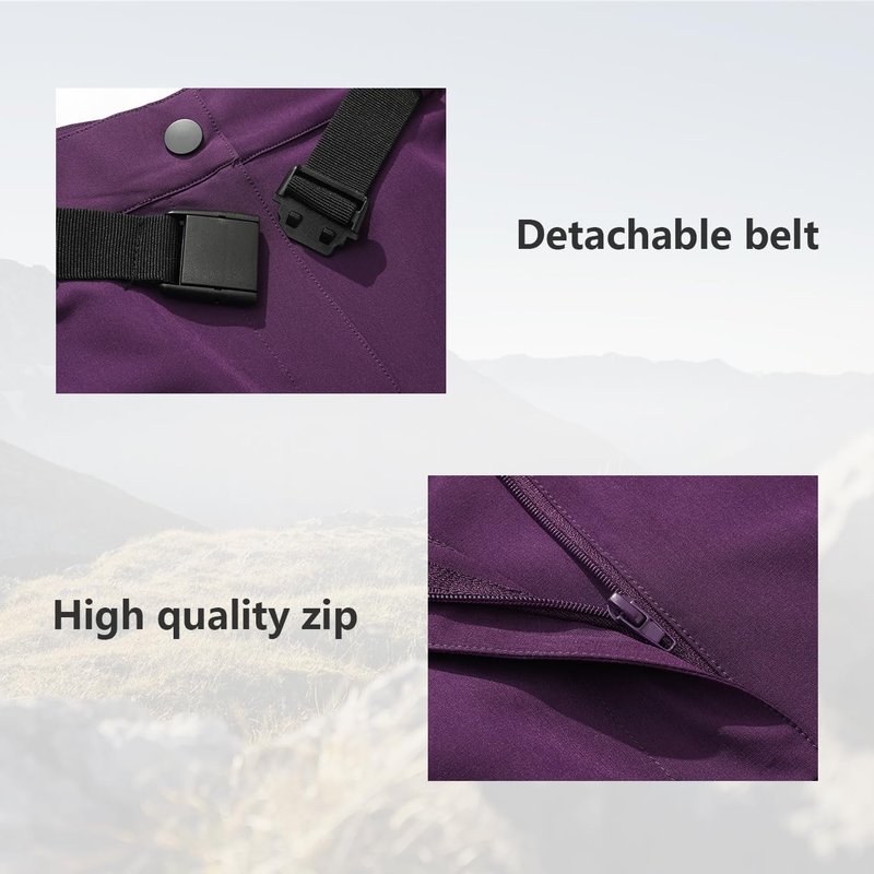 RIMOHX Women's 7'' Hiking Cargo Shorts with Multiple Pockets Lightweight Quick Dry Athletic Outdoor Golf Casual Summer Shorts Purple