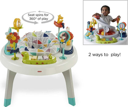 Fisher-Price Baby to Toddler 3-in-1 Sit-to-Stand Activity Center with Playmat, Music Lights & Spiral Ramp