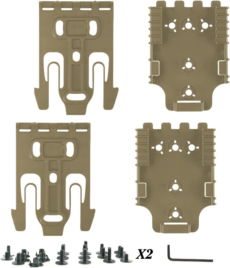 Quick Locking System Kit - QLS 19/22 Platform Attachment for Duty Holsters | Tan, 2 Pcs Set