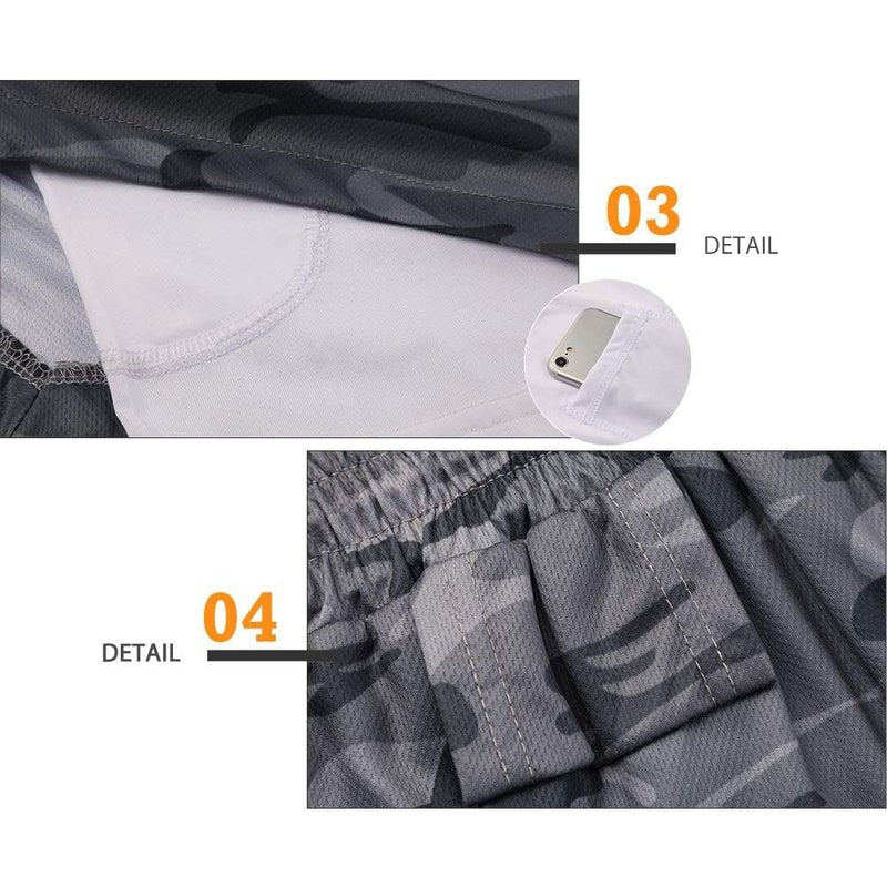 Surenow 3 Pack Mens Athletic Gym Shorts Quick Dry Workout Lightweight Shorts 2 in 1 Running Shorts for Men with Pockets
