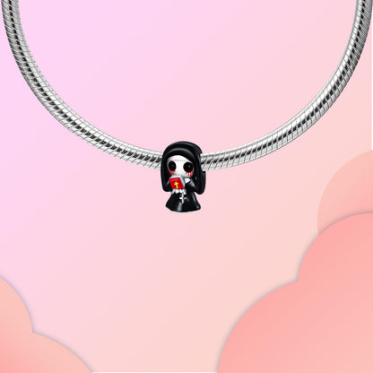 LUXILLA Halloween Ghost Nun Charm 925 Sterling Silver Charms fits Bracelets Necklace Pendant Bead Charms Jewelry for Women Family Friends