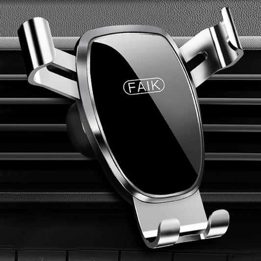 Car Phone Holder for Auto Interior Accessories Best Cell Phones Mount Cellphone Mobile Cradle Charging Navigation Bracket Air Vent Accessory, Silver