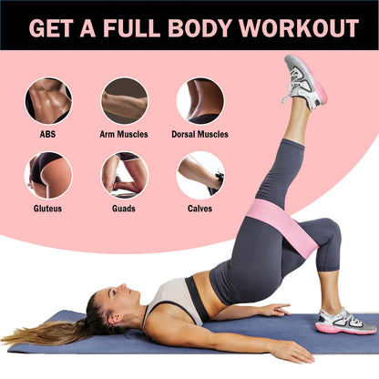 KANGFITER Non-Slip Fabric Resistance Bands for Working Out, Loop Exercise Bands for Booty Leg, Butt, Glute, Stretch Workout Bands for Women & Men, Hip Elastic Bands for Home Gym Fitness, Yoga, Pilates