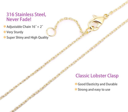 UMAGICBOX Olivia Name Necklace Personalized 18K Gold Plated Stainless Steel, Custom Minimalist Initial Nameplate Pendant for Anniversary Friendship Birthday for Women Girls Teen Kids