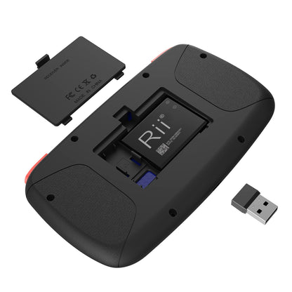 New Dual Mode Wireless Multimedia Keyboard with Touchpad Mouse Rii I4 Bluetooth 4.0 with 2.4G Wireless Mini Keyboard with Scroll Button LED Backlit Rechargeable Battery