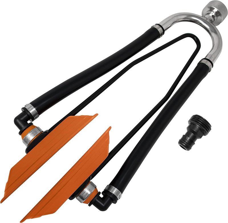 Anchor Man Outboard Motor Muffs Dual Feed Boat Motor Flusher, Water Muffs for Outboard Motor Flushing & Winterizing