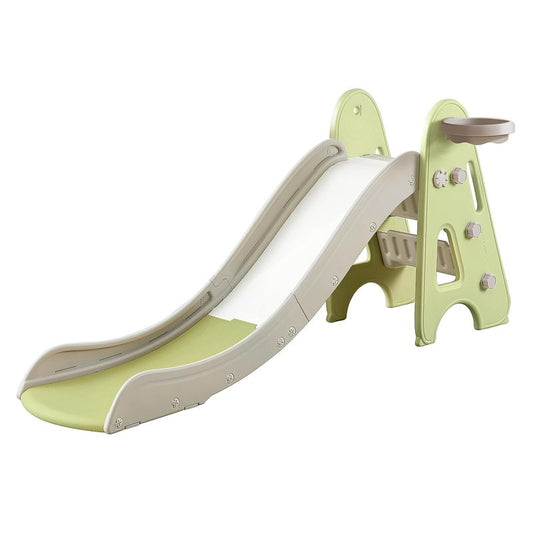 Indoor Toddler Slide for Kids Age 1-7, 3 in 1, Kid Play Climber Playset, Foldiable for Toddlers with Basketball Hoops and Ball, Baby Slide for Backyard Playsets Indoor and Outdoor