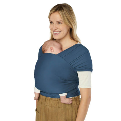 Ergobaby Baby Sling for Newborns from Birth up to 11.3 kg, Aura Knit Sling wrap Made from Recycled Fabrics, Elasticated and Breathable, Unisex Sling wrap, Twilight Navy