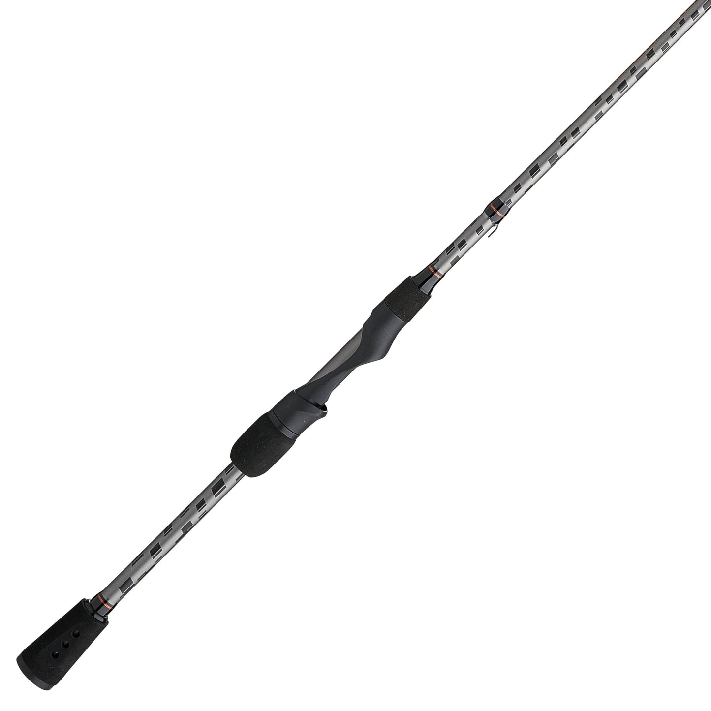 Abu Garcia 6'6" Vengeance Spinning Fishing Rod, 1-Piece Rod, Medium Rod Power, Fast Action, Custom Ergonomic Reel Seat, Comfortable EVA Handle, 24-Ton Graphite Blank