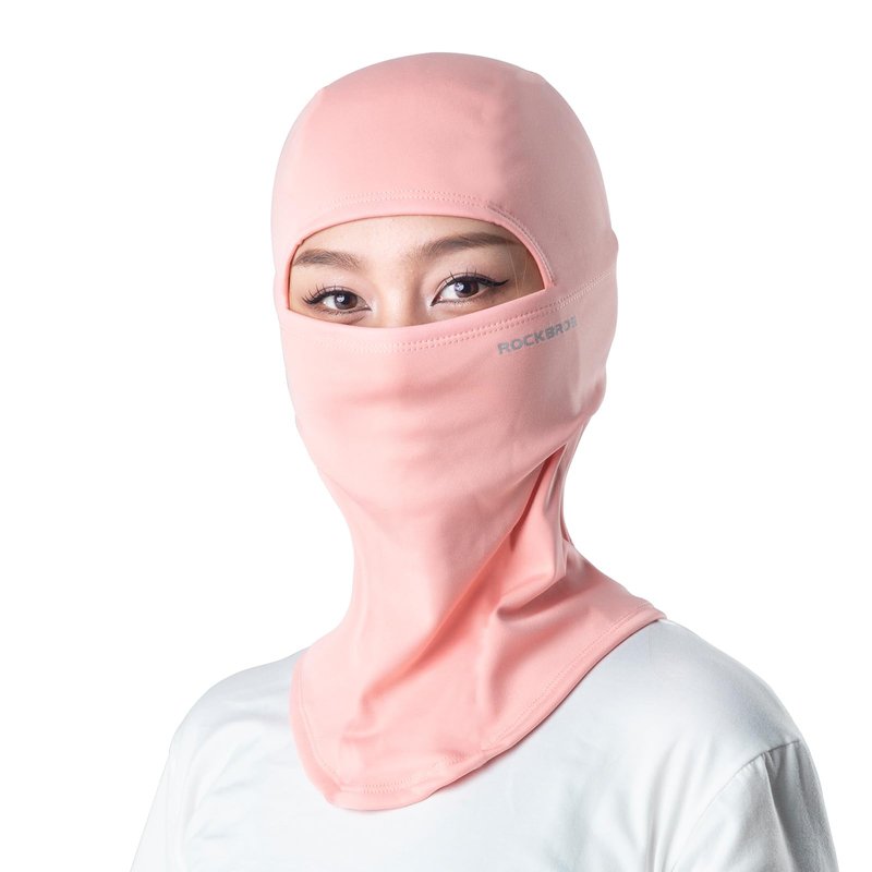 ROCKBROS Balaclava Ski Mask Fleece Neck Warmer Female for Cycling Hiking Pink