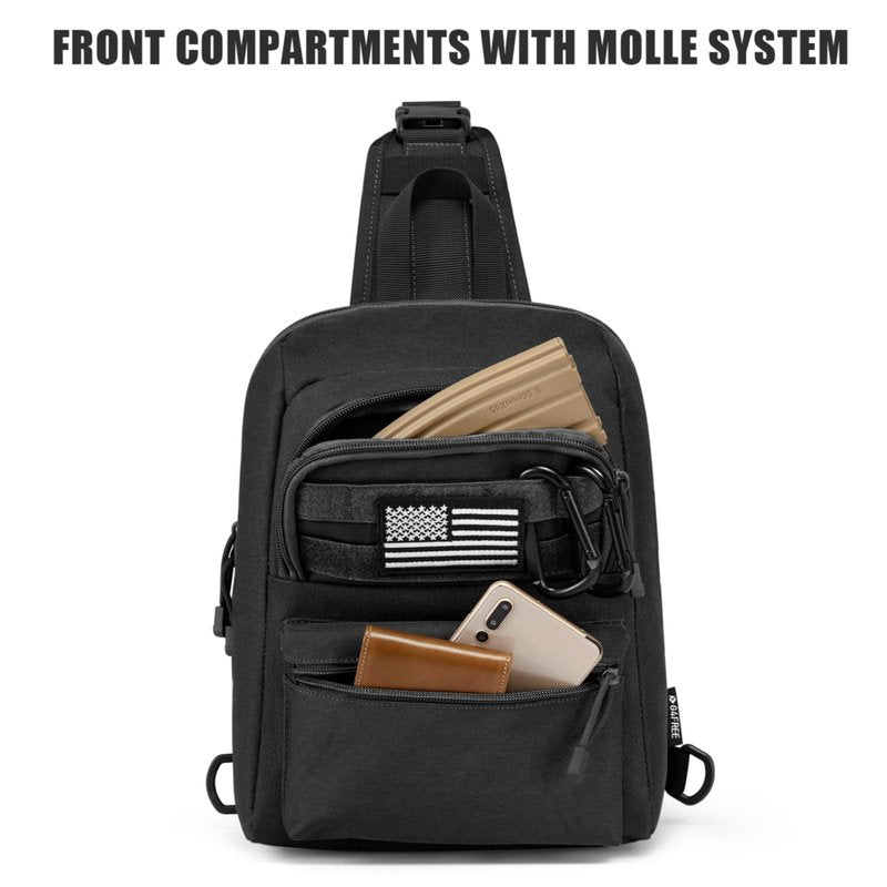 G4Free Tactical Sling Bag Backpack EDC Concealed Carry Bag Small Crossbody Shoulder Chest Pack