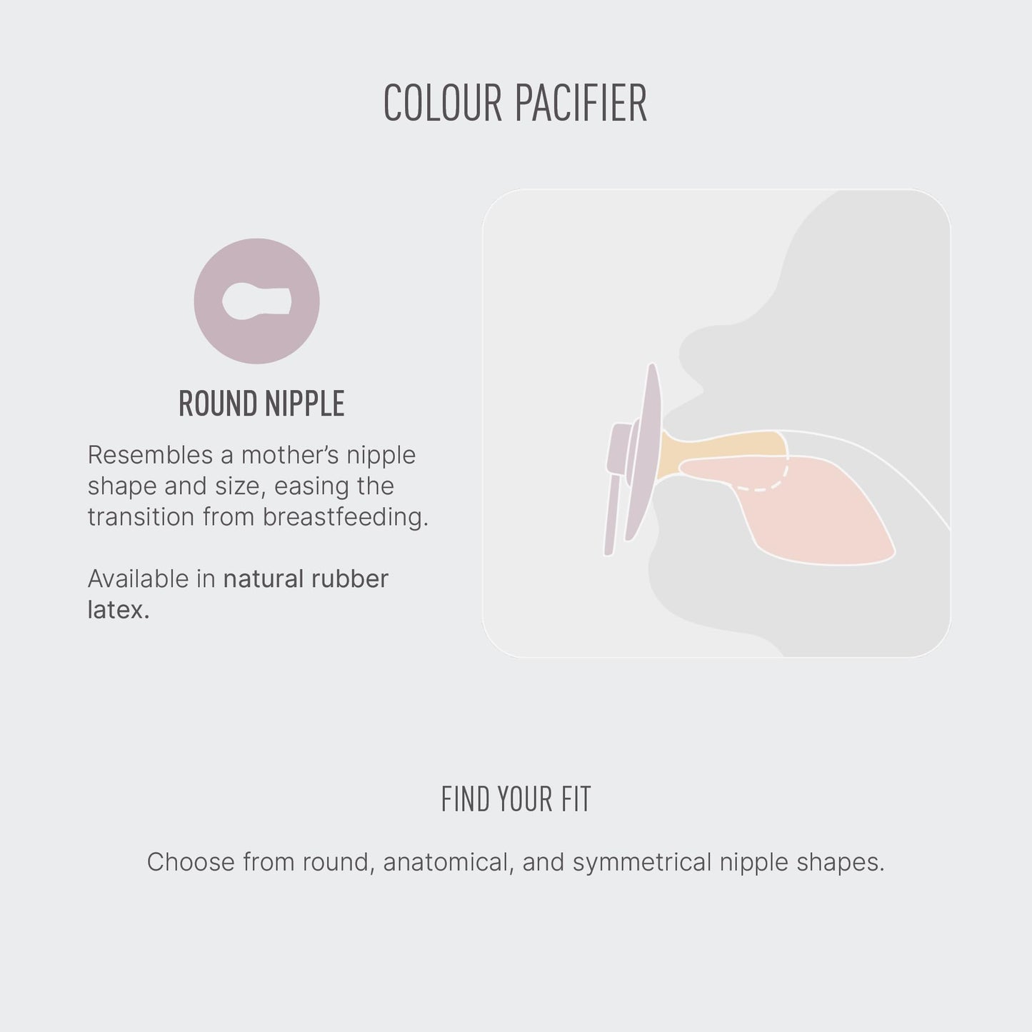 BIBS Colour Liberty Soother 2-Pack, BPA Free Dummy Pacifier, Round Nipple. Natural Rubber Latex, Made in Denmark, Size 2 (6-18 Months), Eloise Blush