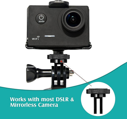 Aluminum Camera Tripod Adapter 1/4"-20 Conversion Adapter Mounts Compatible with Gopro Action Cameras Insta360 and Other Standard 1/4 Accessories, Quarter Inch Mount Adapter (Type AA)