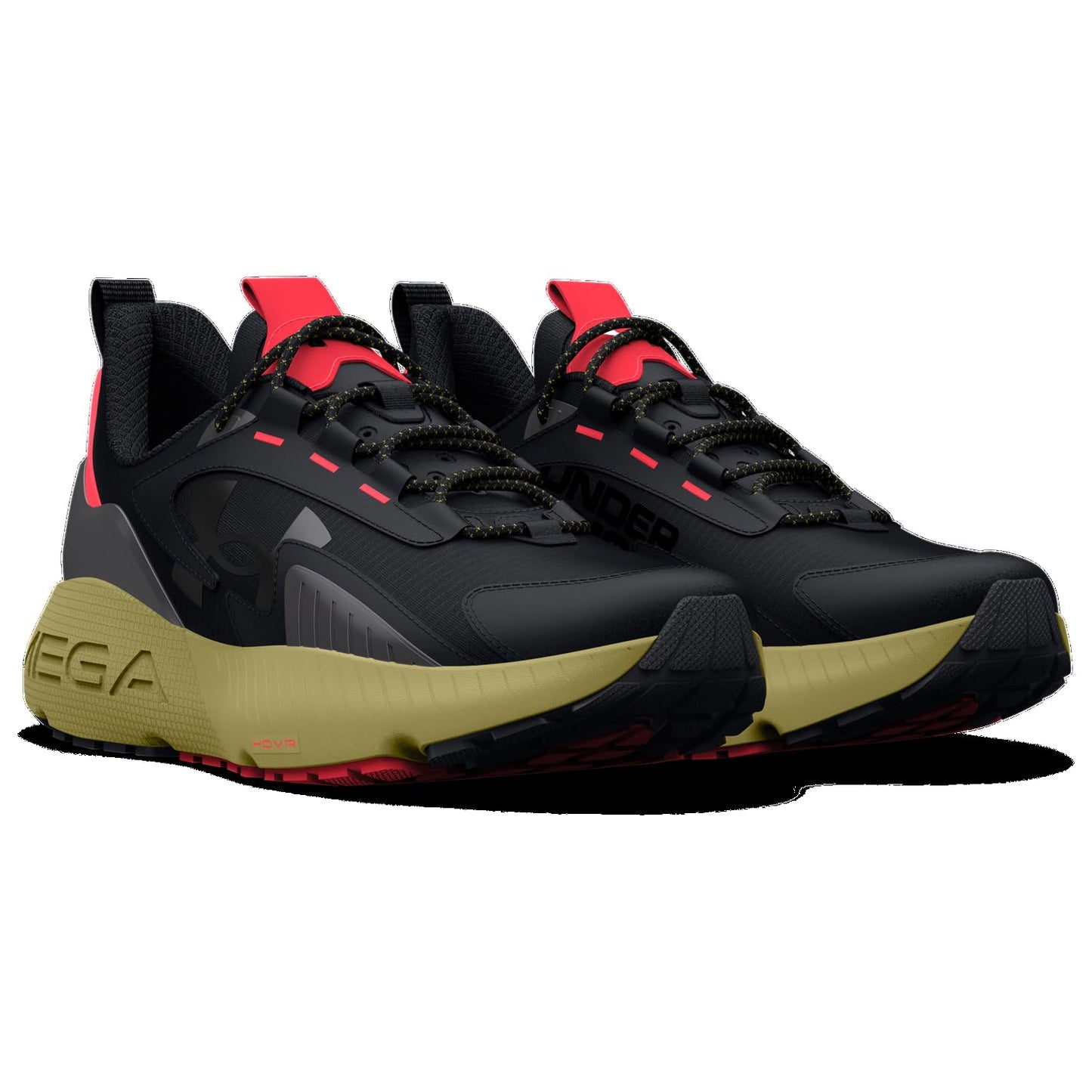 Under Armour Men's UA HOVR Mega 2 MVMNT Sportstyle Shoes Athletic Sneakers (Black/Grey/Green/002, US Footwear Size System, Adult, Men, Numeric, Medium, 8.5)
