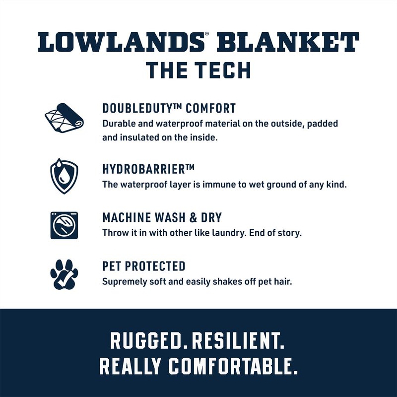 YETI Lowlands Blanket, Multi-Use Blanket with Travel Bag, Big Sky Blue