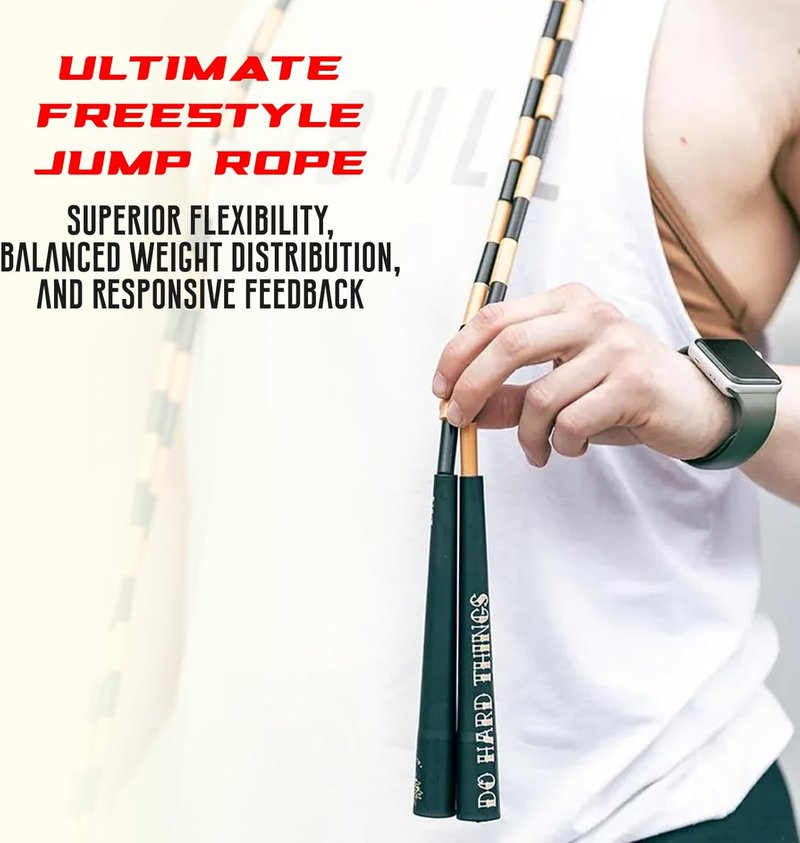 Beaded Jump Rope - Durable & Lightweight 10ft Adjustable | Tangle-Free Design with Shatterproof 1” Beads