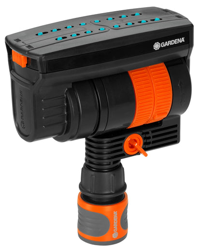 Gardena Pipeline sprinkler system rectangular sprinkler: For watering areas of up to 216 m², reach of up to 18 m, spray spread of up to 12 m, Original System fitting (08251-20)