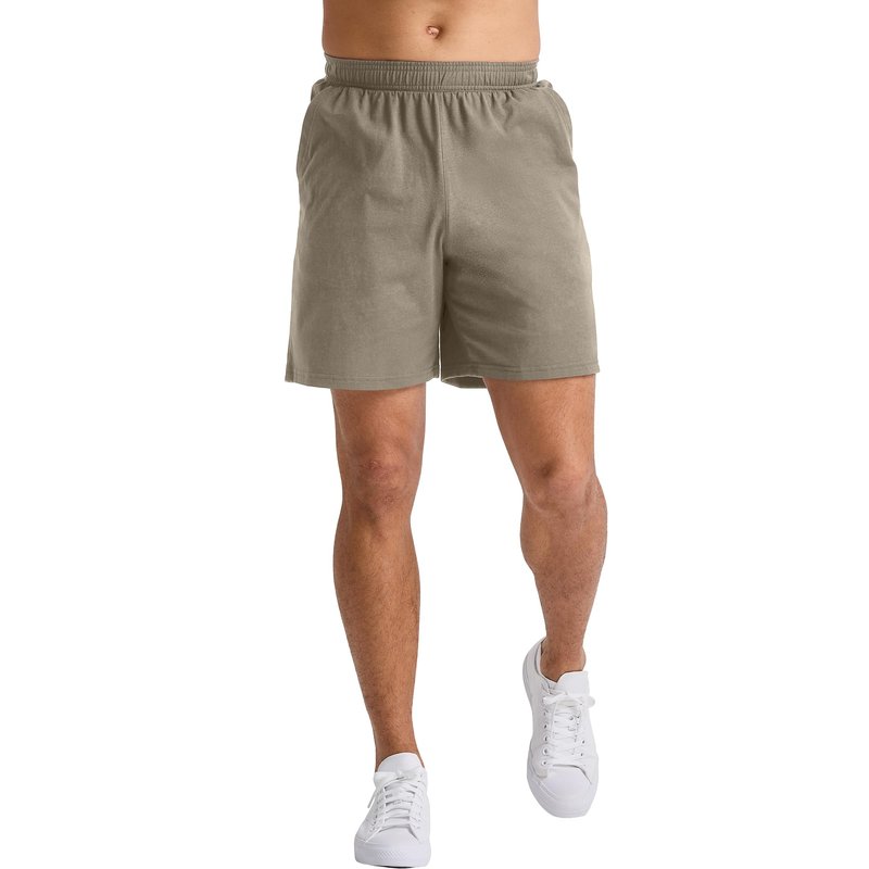 Hanes Men's Originals Cotton Shorts with Pockets, Pull-on Jersey Gym Shorts, 7"