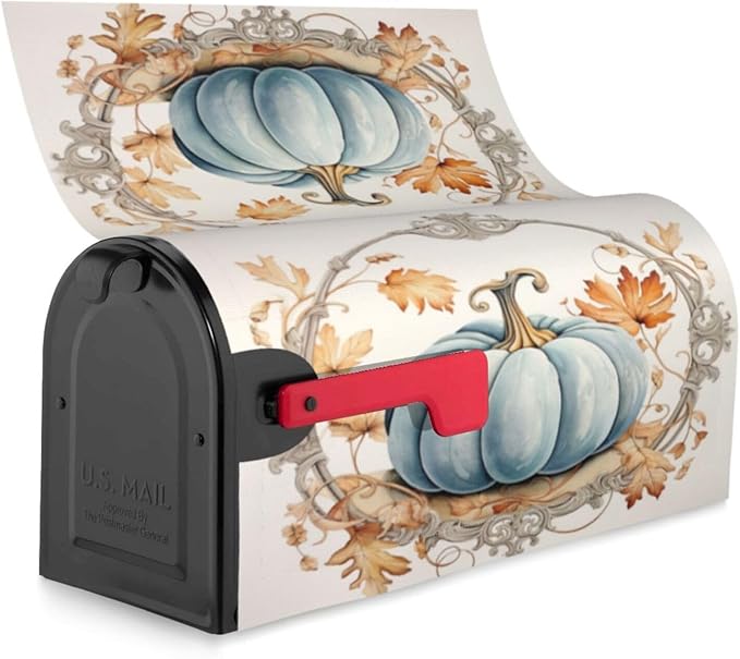 DADABULIU Mailbox Covers Pumpkin Rustic Flower Autumn Magnetic Letter Post Box Cover Standard Size 21 x 18 Inch Garden Yard Home Decorative