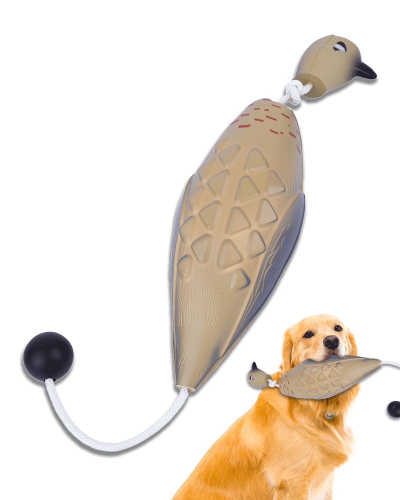 gardmate Dog Bumper for Water Retrieving - Bionic Dove Dog Training Dummy with Floating and Tear - Hunting Dog Toy - Durable Bite-Resistant Toy for Hound Training(Dove)