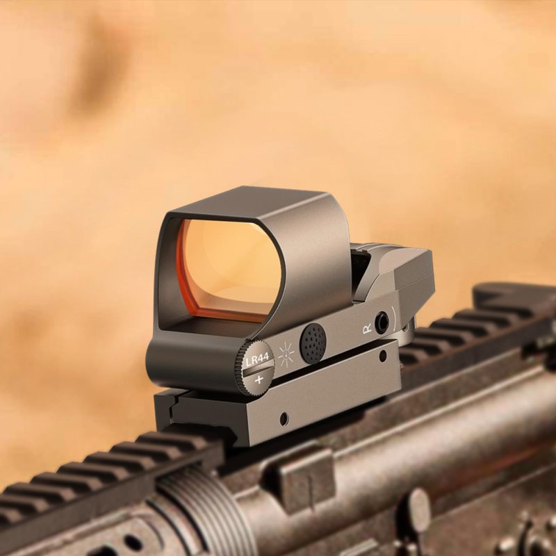 CVLIFE Reflex Sigh 1x28x40mm Red Dot Sight 4 Adjustable Reticles Sight for 20mm Picatinny Rail Red Dot Optics Absolute Co-Witness Gray