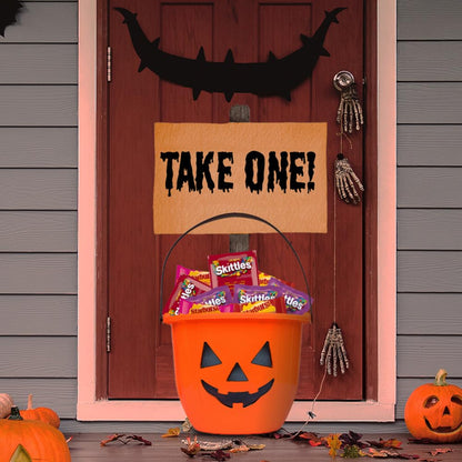 SKITTLES Original, SKITTLE Wild Berry & STARBURST Original and STARBURST FaveRed Fruity Halloween Chewy Candy Fun Size, 20.13 Oz Bulk Bag
