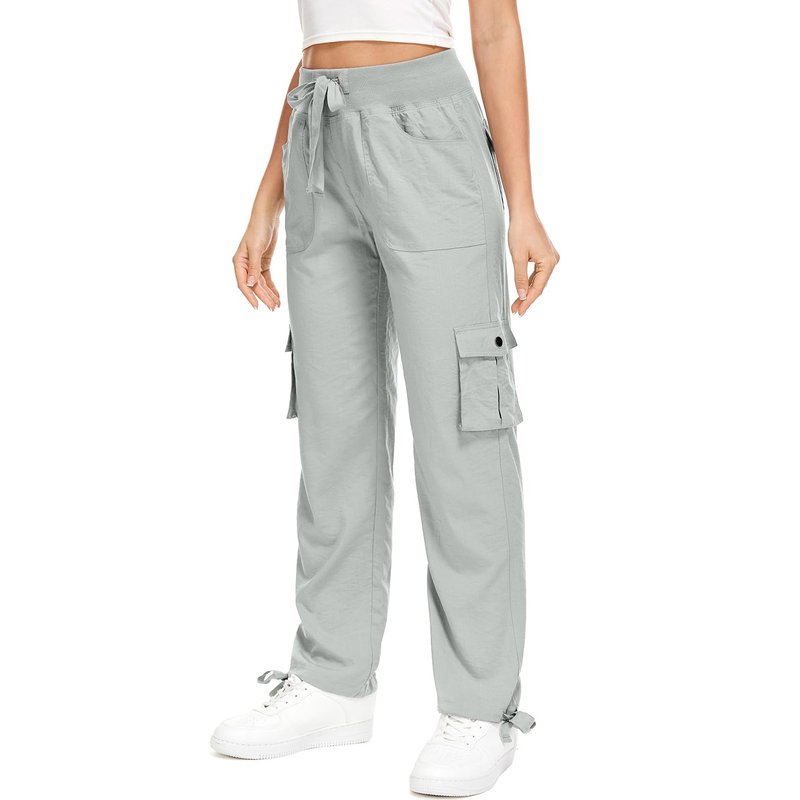 Toomett Cargo Pants Women Lightweight Quick Dry UPF 50 Travel Golf Safari Hiking Pants Joggers,6609,Black,XL