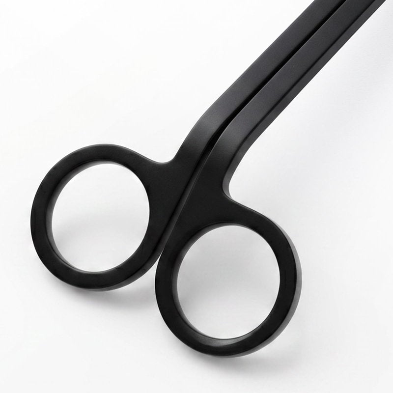 CHEFBEE Candle Wick Trimmer, Black Polished Stainless Steel Wick Clipper Cutter, Scissors, Reaches Deep Into Candles to Cut Spent Cord, Allow Cleaner Burn and Prevent Soot Buildup