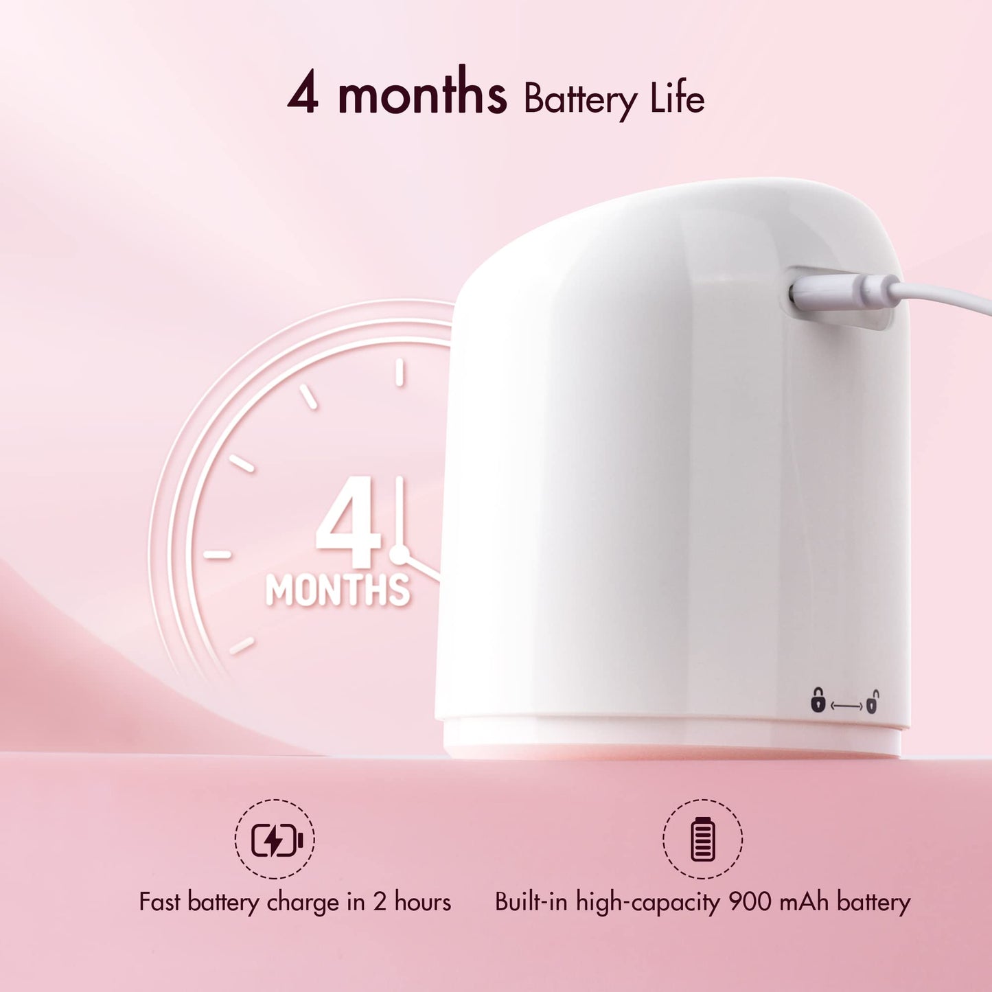 ISIMEE Automatic Makeup Remover Dispenser, Electric Micellar Water Dispenser, 6.8OZ Smart Cleansing Water Dispenser, Type-C Charger 4 Months Battery Life for Liquid Oil Facial Toner White 3.5''x4.3''