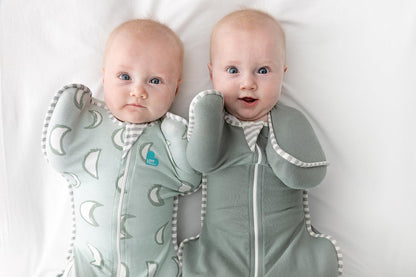 Love To Dream Swaddle Up, Small 3.5-6 kg - Deep Olive, Snug Fit, Supports Healthy Sleep Routine, 1.0 Tog - Ideal for 20-24°C Temperatures, Machine Washable Cotton & 2 Zips for Easy Nappy Changes