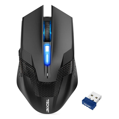 TECKNET Wireless Mouse-USB Ergonomic Optical Cordless Mouse with 8 Buttons,24-Month Battery Life,High-Precision 5 Adjustable DPI for PC/Mac/Laptop