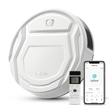 Lefant M210 Pro Robot Vacuum, Slim Quiet, 3 Adjustable Suction Levels, 6 Modes, Robot Vacuum Cleaner for Pet Hair, Hard Floors & Low Carpets, Self-Charging, WiFi/App/Alexa Control, Gray