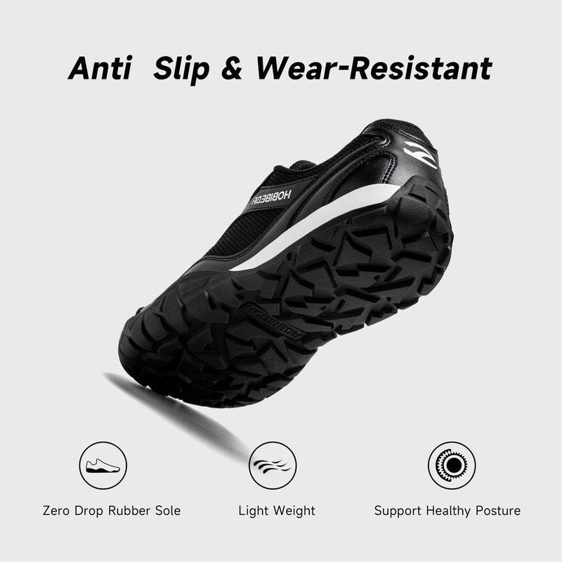 HOBIBEAR Fashion Minimalist Barefoot Shoes for Women Wide Toe Box & Zero Drop Sole | Lightweight Sneakers for Workouts & Walking Black