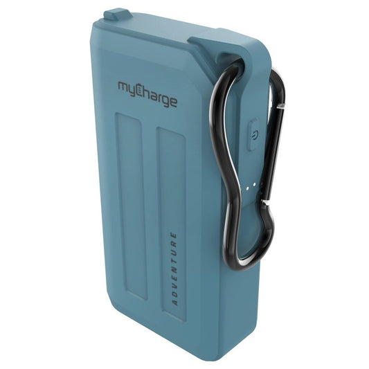 myCharge Portable Charger Waterproof USB C Power Bank Adventure, Rugged Outdoor External Battery Pack Backup (6700 mAh (Blue))