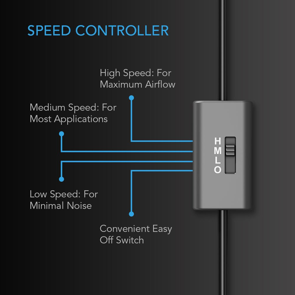 AC Infinity MULTIFAN S1, Quiet 80mm USB Fan, UL-Certified for Receiver DVR Playstation Xbox Computer Cabinet Cooling