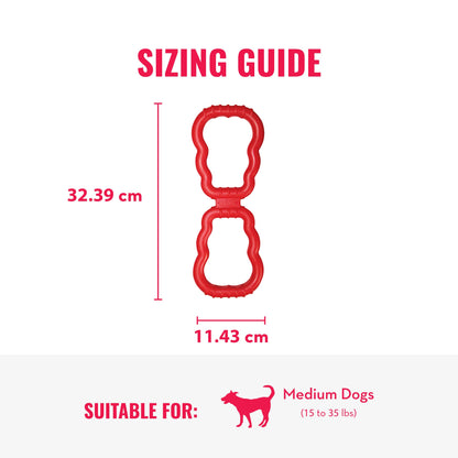 KONG - Tug - Durable Stretchy Rubber, Tug of War Dog Toy - For Medium Dogs