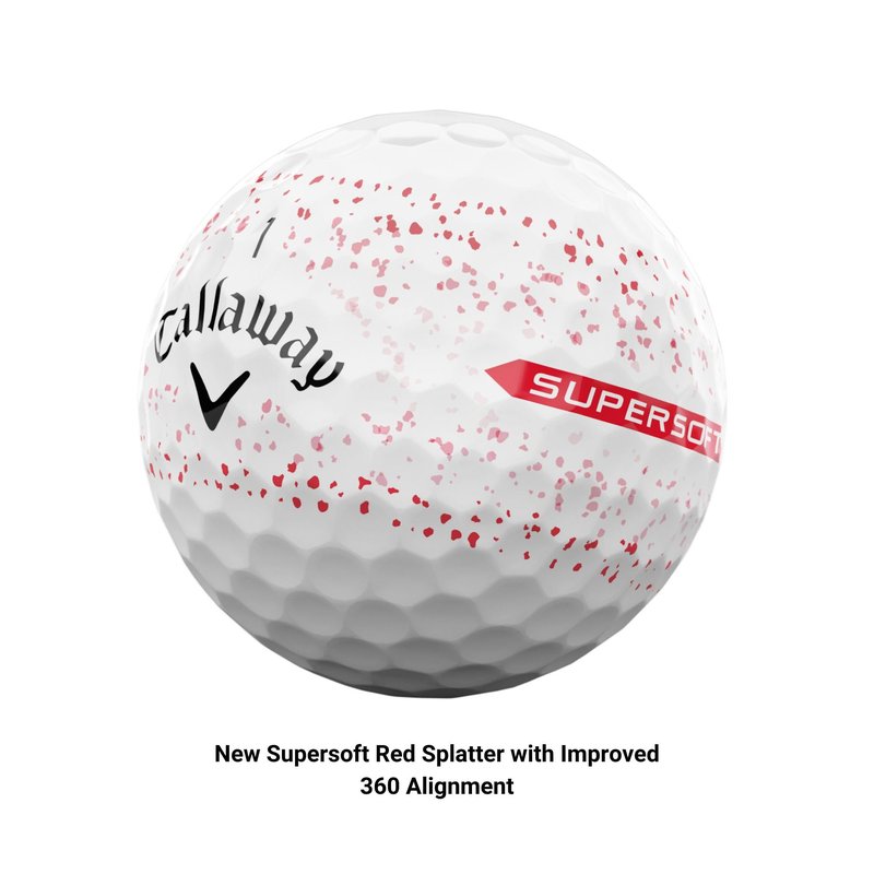 Callaway Golf Supersoft Golf Balls (2023, Red Splatter)