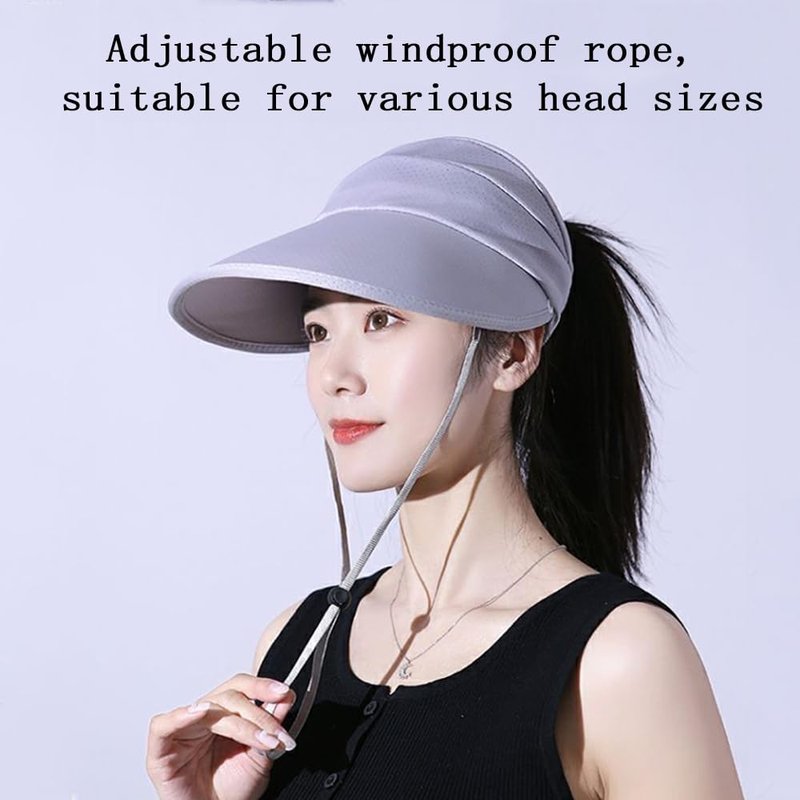 Outdoor UV Sun Protection Waterproof Breathable Face Neck Flap Cover Folding Sun Hat for Men/Women (Cotton Polyester, Sun Hat2-blue1)