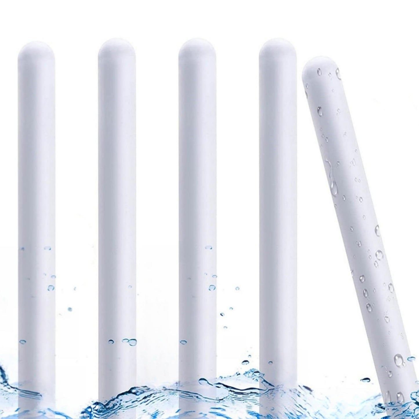 EBIEFLY 5x Drying Stick for Toys Water Absorption Dry Rod Desiccant Silicone Flesh Light Dryer Absorption Stick Deodorization Moisture Cleaner Diatomite Reusable Reduce Rust (Smooth 5.6x0.55 Inches)
