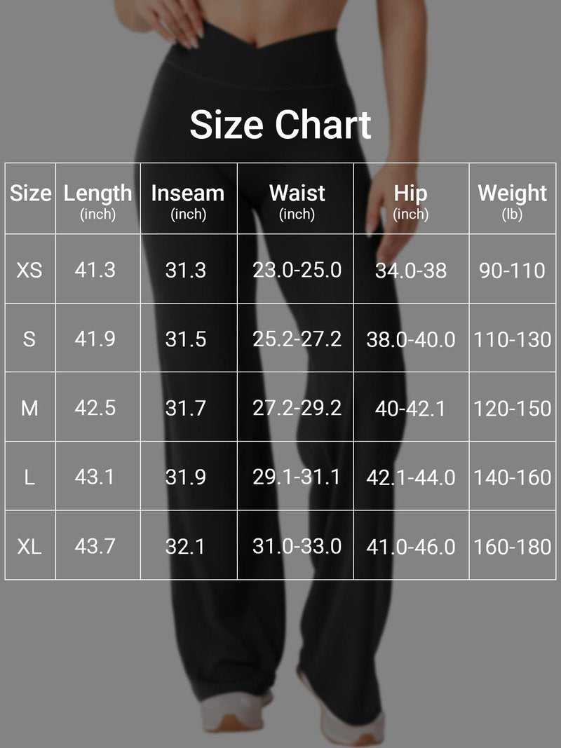 YEOREO Ease Straight Leg Leggings for Women No Front Seam Workout Leggings 31.5" Crossover High Waist Soft Yoga Pants Black L
