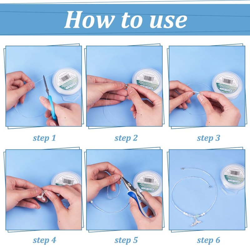 BENECREAT 200m (0.1mm) Nylon Beading Thread – Strong & Invisible Jewelry Making Wire for Bracelets, Necklaces, Fishing, Hanging Decor – Soft, Flexible Craft String for Beads & DIY Projects