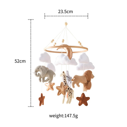 Mamimami Home Baby Bed Mobile Wind Chime Felt Animals Handmade 3D Bell Newborn Crib Cot Hanging Bed Bell Decoration Boy Girl