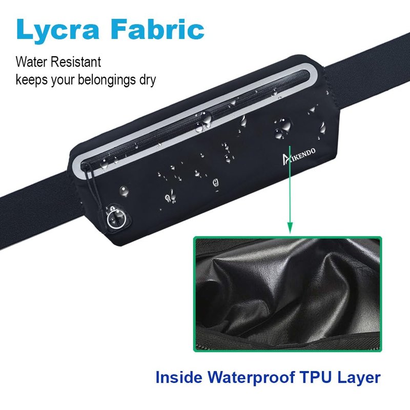 Slim Running Belt Fanny Pack Women Men,Runners Phone Holder Waist Bag,Run Pouch Waist Belt for Workout Jogging,Travel Money Belt Running Gear Accessories.