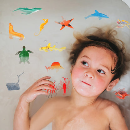Nabance Mini Sea Animal Toys Set - 38PCS Realistic Animal Sea Life Figures - Educational & Bath Toys for Child