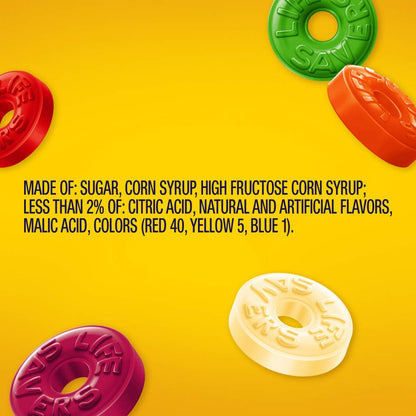 LIFE SAVERS Hard Candy Bag 5 Flavors, Hard Candy Individually Wrapped for Goodie Bags, Road Trips, Treats, Offices, Celebrations, 50-Ounce Party Size