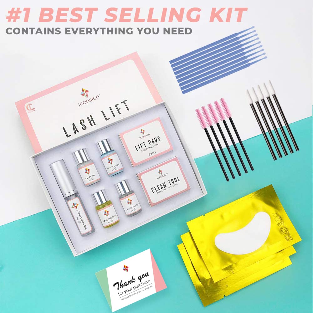 Lash Lift Kit | Professional Instant Perming, Lifting & Curling for Eyelashes | Semi-Permanent Salon & DIY Home Use | Includes Eye Shields, Pads, and Accessories