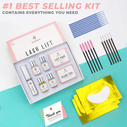 Lash Lift Kit | Professional Instant Perming, Lifting & Curling for Eyelashes | Semi-Permanent Salon & DIY Home Use | Includes Eye Shields, Pads, and Accessories