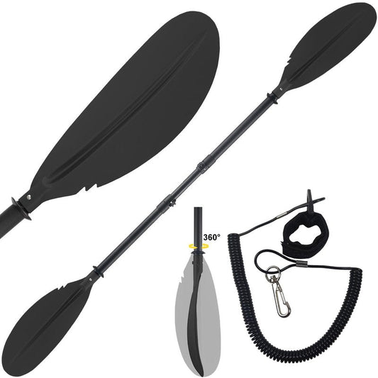 Frebuta Kayak Paddle for Adults,70 to 96in Paddle Board Paddles Telescopic Frosted Pipe Shaft Kayaking Boating Canoeing with 1 Free Paddle Leash Double Oar Float Paddle Sturdy Durable Extendable
